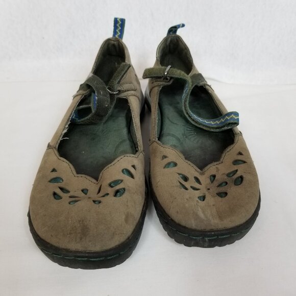 JAMBU All Terra Design Leather Hook & Loop Mary Jane Shoes Brown Size 6.5  ~4359 - Picture 3 of 8